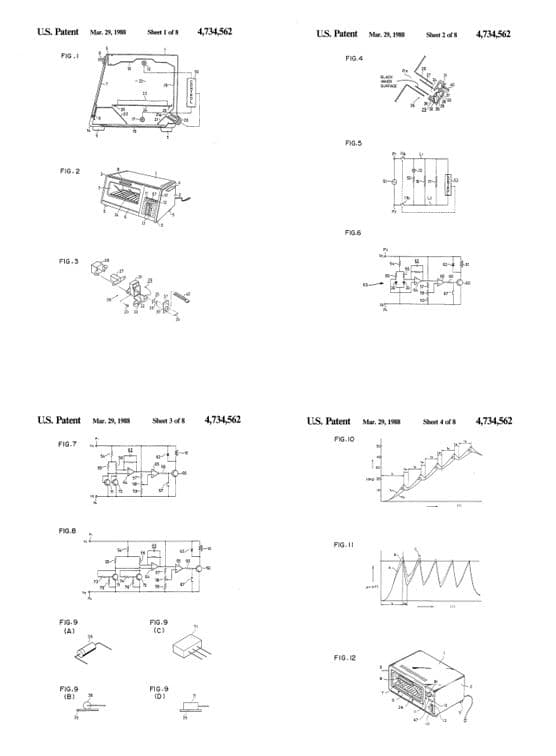 TODAY’S PATENT – ELECTRIC TOASTER OVEN