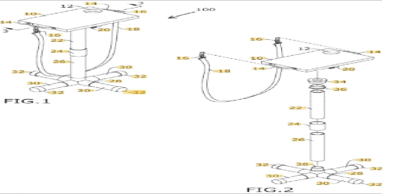 TODAY’S PATENT – COLLAPSIBLE TRAY TABLE