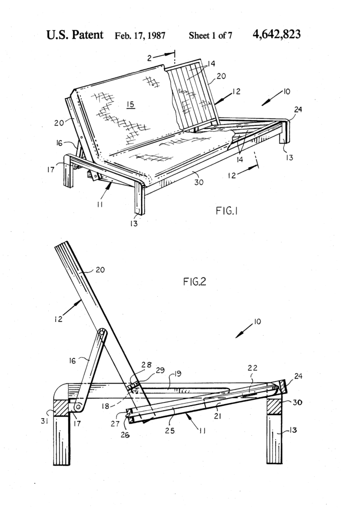 TODAY’S PATENT SOFA BED RECLINER Patent Blog