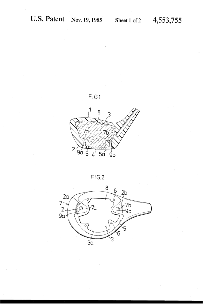 TODAY’S PATENT GOLF CLUB HEAD Patent Blog