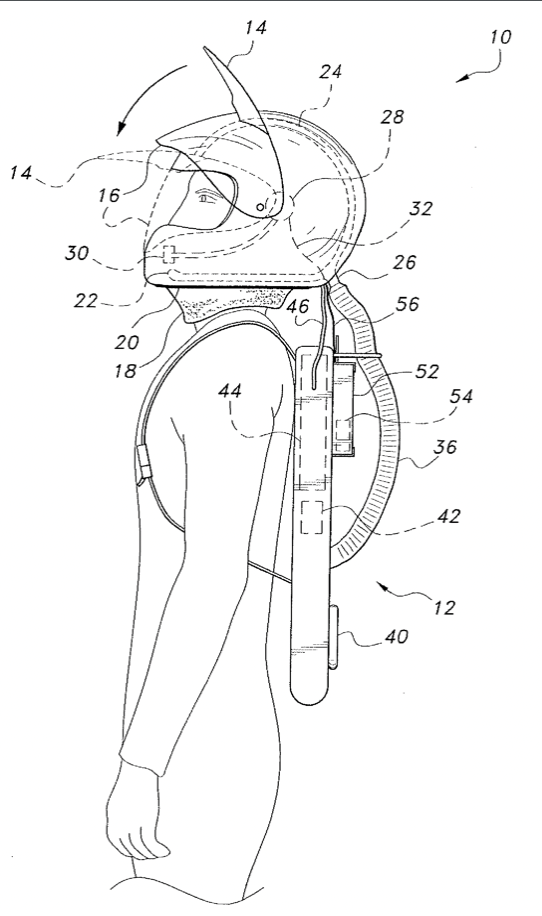 TODAY'S PATENT - ENVIRONMENTAL SYSTEM FOR MOTORSPORTS HELMETS