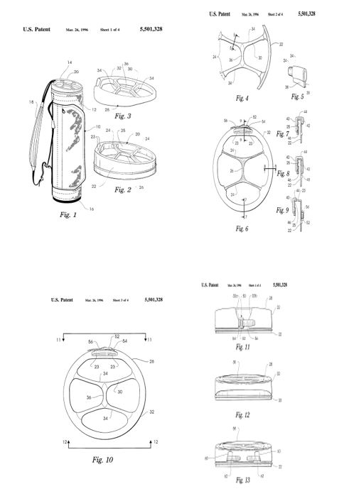 TODAY’S PATENT- COVER FOR GOLF BAG THROAT STRUCTURE