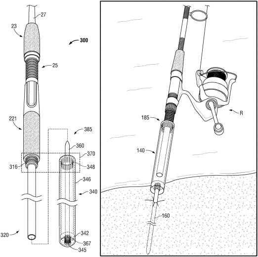 TODAY'S PATENT - FISHING ROD HOLDERS AND FISHING RODS INCLUDING THE SAME